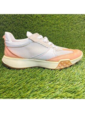 ECCO Retro Womens Size 8 Orange White Athletic Running Walking Shoes Sneakers